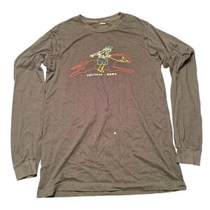 Nova Bossa Solstice NBMA Cowboy Horse Graphic Long Sleeve Shirt Black Mens M